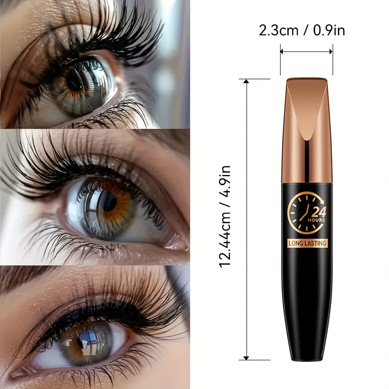 Image of 5d Large Capacity Mascara 1pc, Waterproof, Non-clumping, 24-hour Lasting, Black, Enhances Eyelash Contour And Thickness, Non-fading, Volumizing Mascara, Eyes