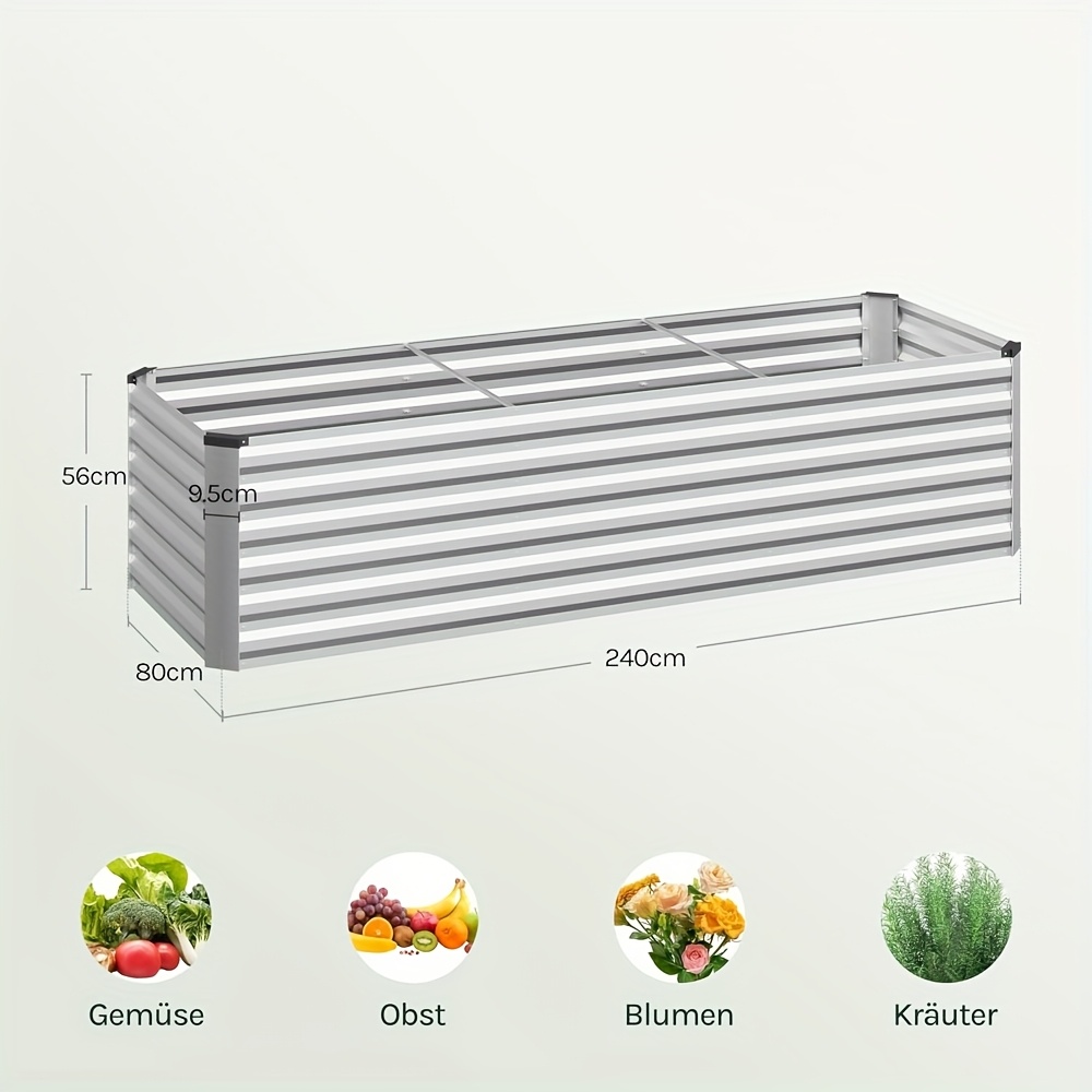 1pc, Plant Raised Beds, Plant Vegetable Planters, Plant Containers, Weatherproof, Sturdy, Iron Planter Boxes, Garden Balcony Planters