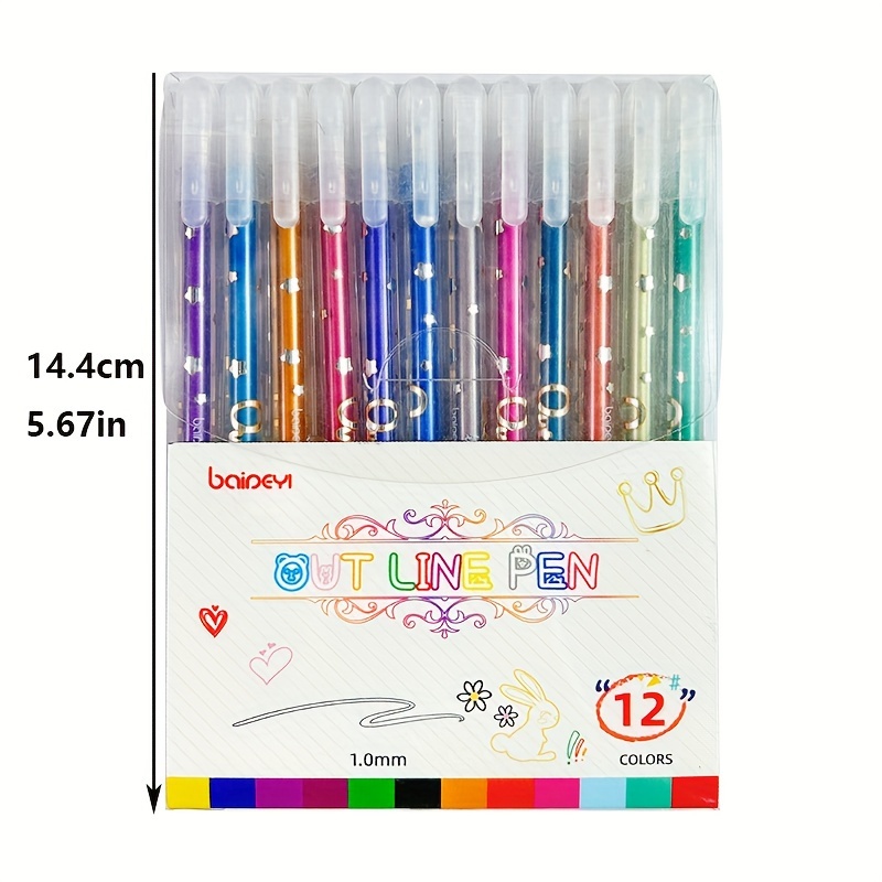 Metallic Glow Highlighters Multi color Silver Base Pens Fine - Temu