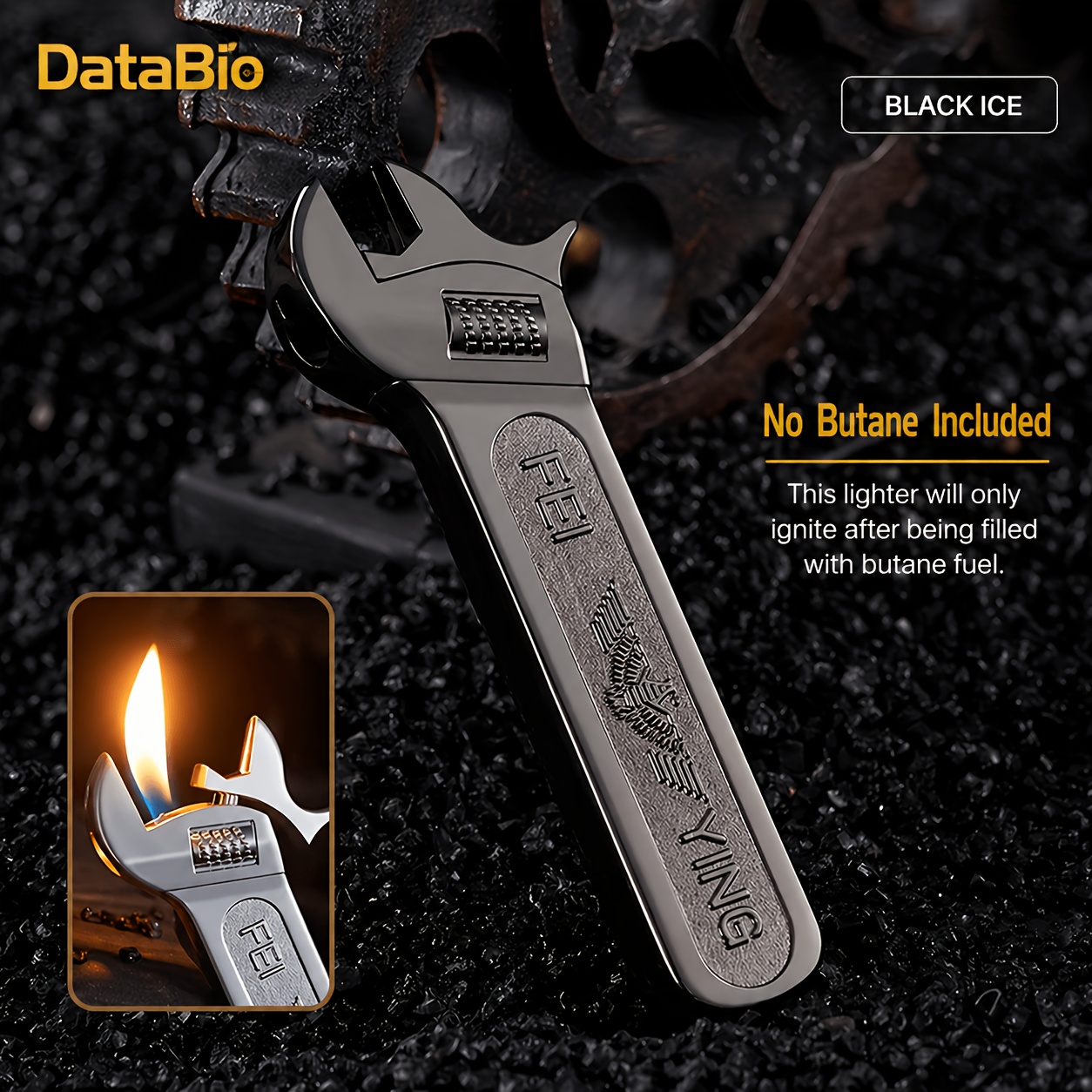 TEMU (no Butane)butane Lighter, Spanner Shape Novelty Lighter, Lighter Cool Gadget, Refillable Butane Windproof Metal Lighters, Gift For Men's,