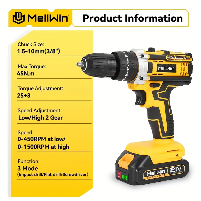 electric drill 10 impact drill electric screwdriver set electric tool kit for home drilling diy tools fathers day gift Product details 1
