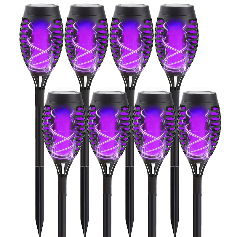 4 to 20pcs Outdoor Solar Torch Lights Warm LED Flame Effect for Yard Garden Decor IP55