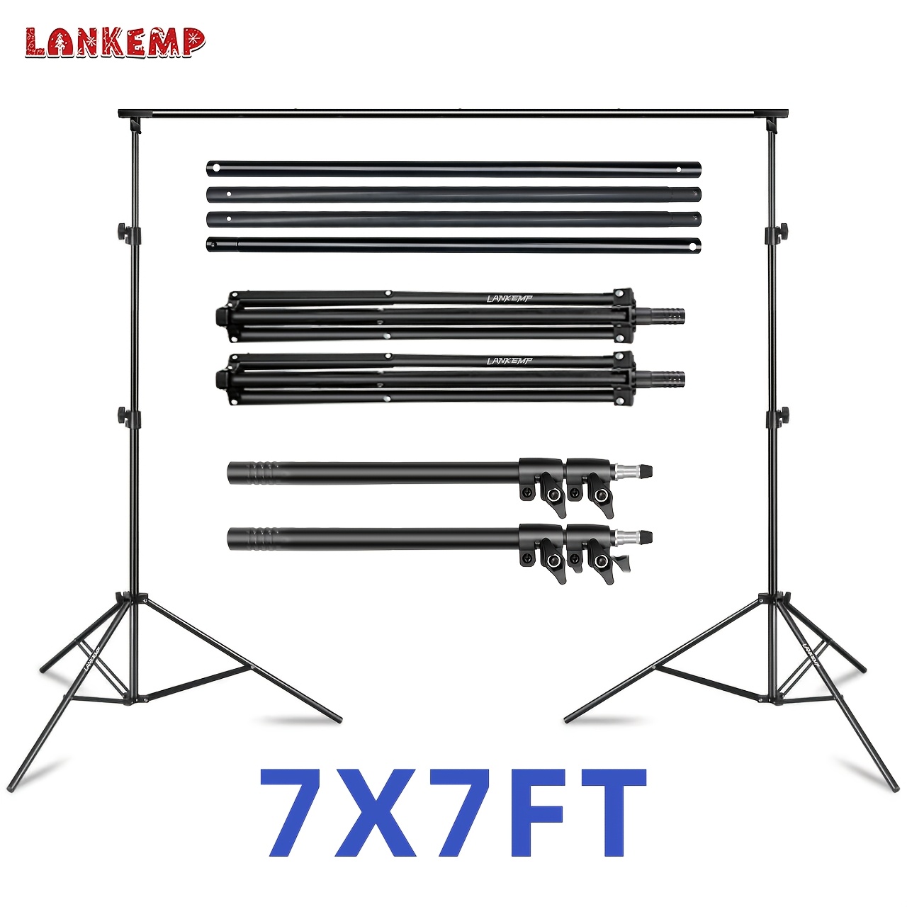 Backdrop Stand For Parties Kit 7x7ft Adjustable Photography Studio Photo Background Support