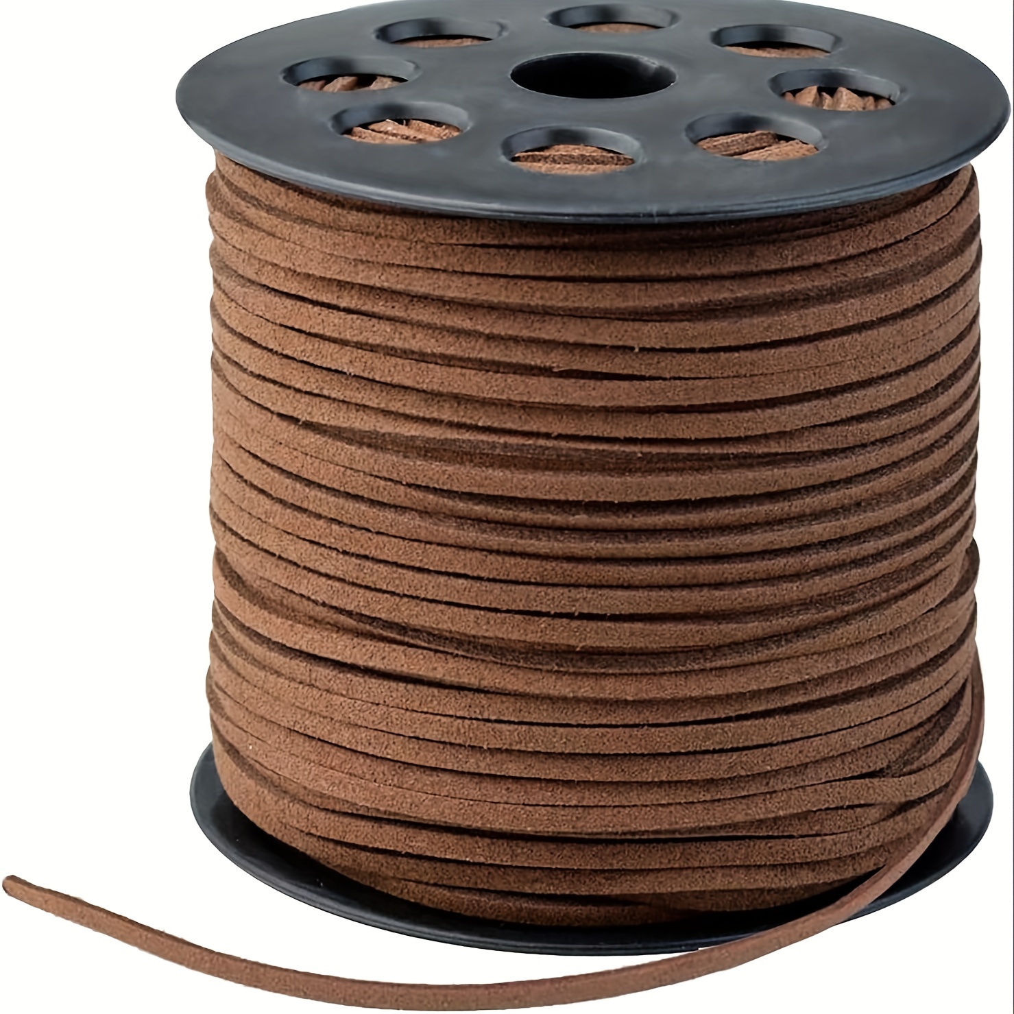 

1pc Coffee Brown Suede Cord, 2.6mm, 100 Yards, Faux Leather Lace For Diy Bracelets, Necklaces, Beading Crafts, Jewelry Making With Spool