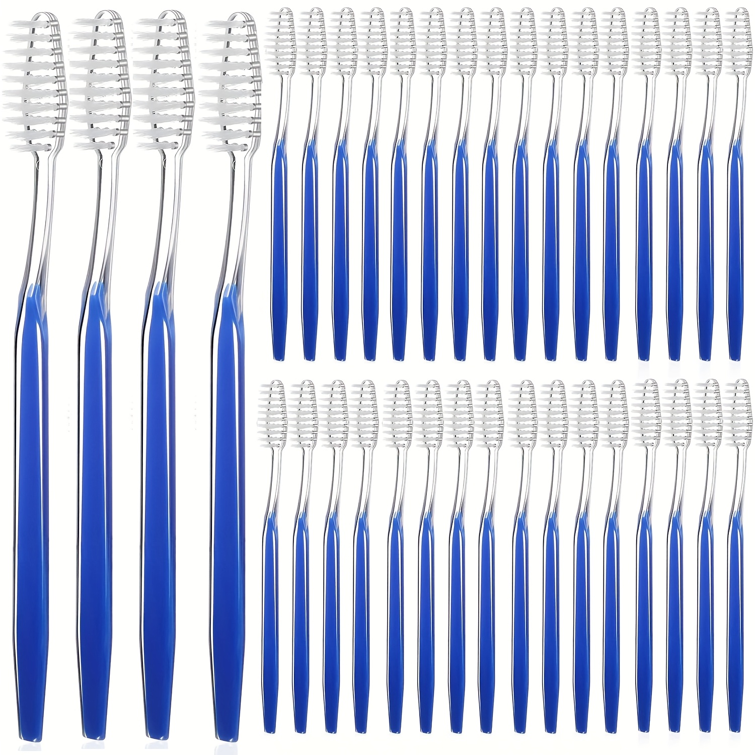 

20pcs Disposable Toothbrushes, Medium Soft , Nylon Manual Toothbrush, Individually , For Travel And Hotel Use, Adult Oral Care