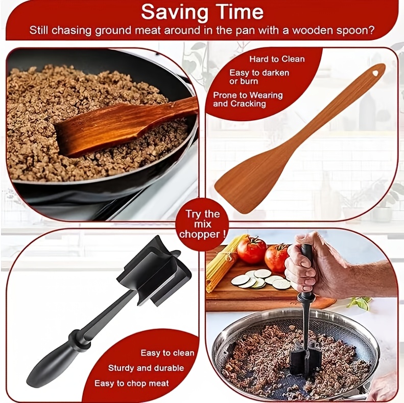 versatile handheld meat chopper spatula     safe for cooking and mixing details 6