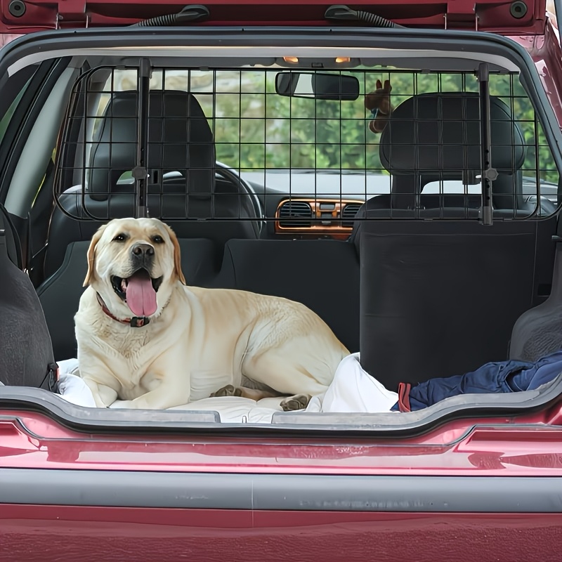 TEMU Adjustable-size Pet Car Barrier, 30cm Height, Metal Barrier, Safety Barrier, Dog Crate Divider, Dog Protection Barrier, Trunk Divider,