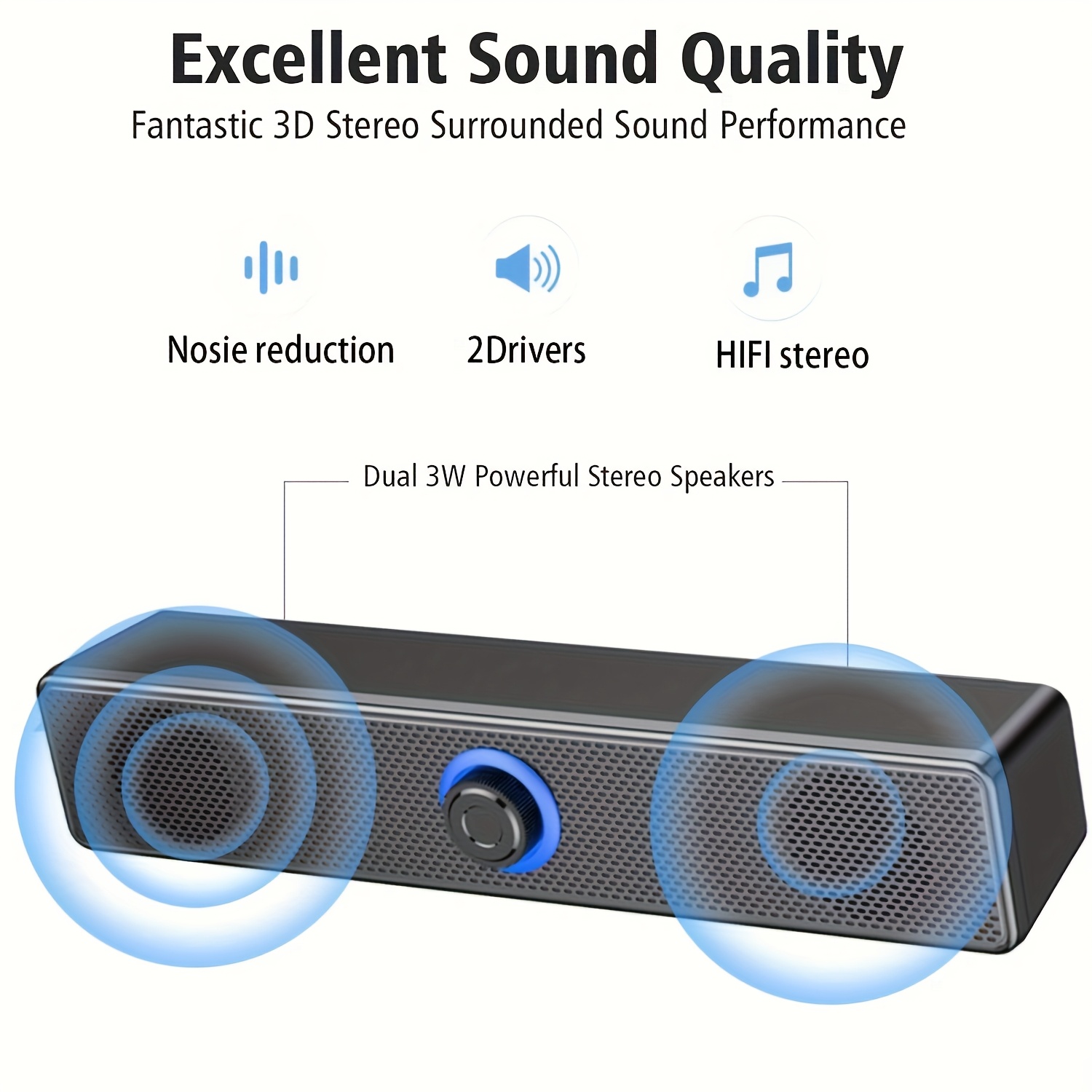 Led Tv Usb Powered Speakers For Tv SEREONIC Portable Wireless TV