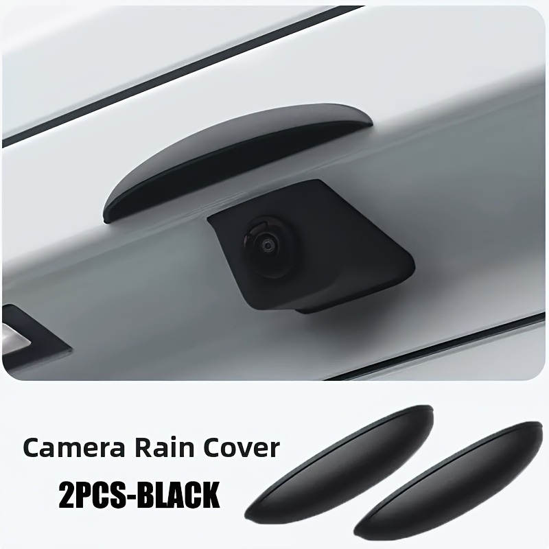 TEMU 2pcs Car Rear Camera Rain Cover, With Thickened And Widened Edges - Frosted Rain Protection Camera Cover, Suitable For Car, Truck, Suv Rearview