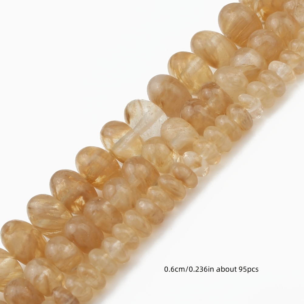 Natural Citrine Quartz Beads for Jewelry Making