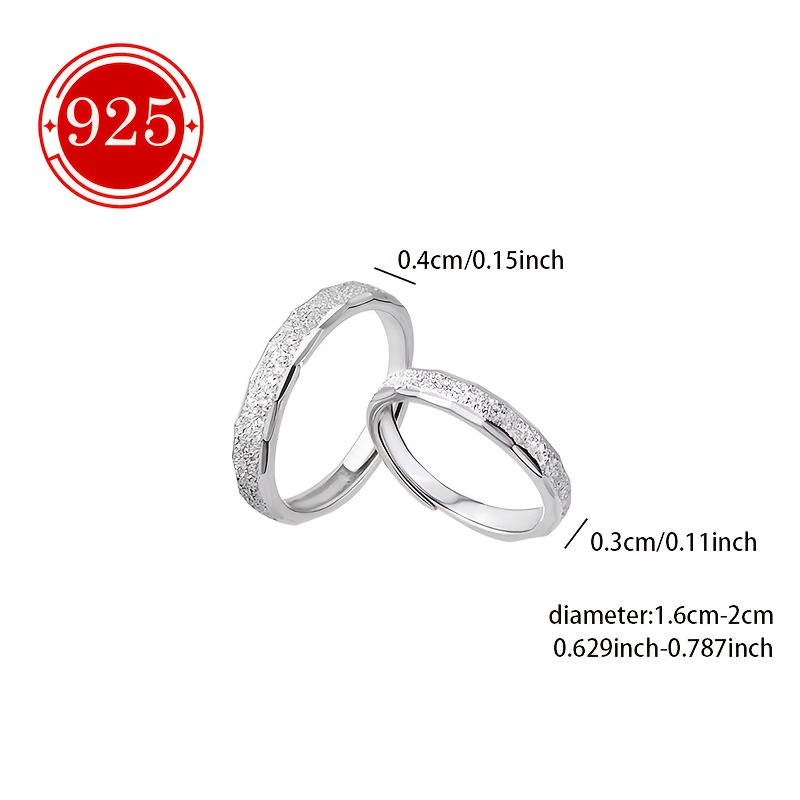 925 Sterling Silver Hypoallergenic Rings for Couples