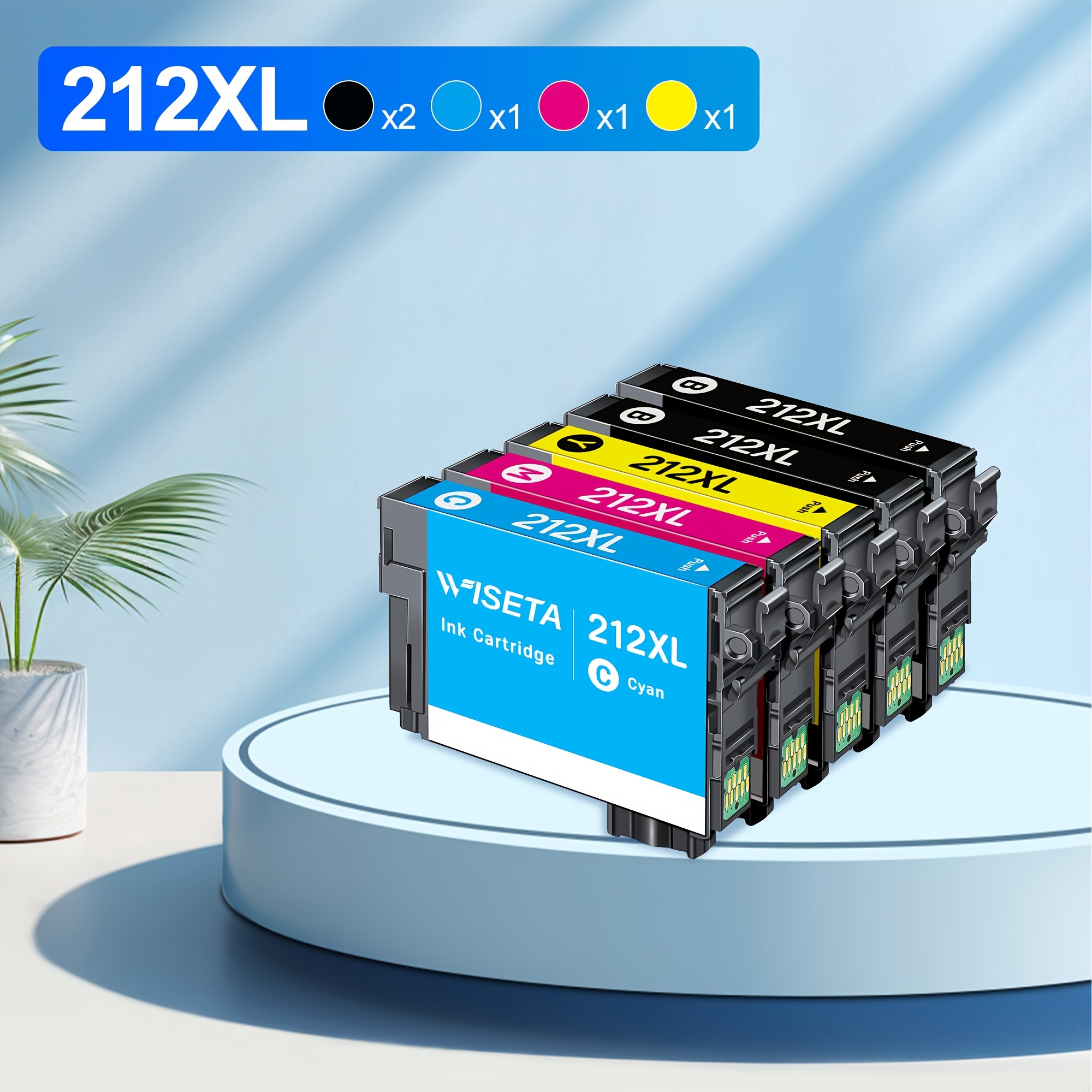 

5 Pack 212 Ink Cartridges Remanufactured Replacement For 212 212xl Workforce Wf-2850 Wf-2830 Expression Home Xp-4105 Xp-4100 Ink Cartridges For 212 Ink Cartridges