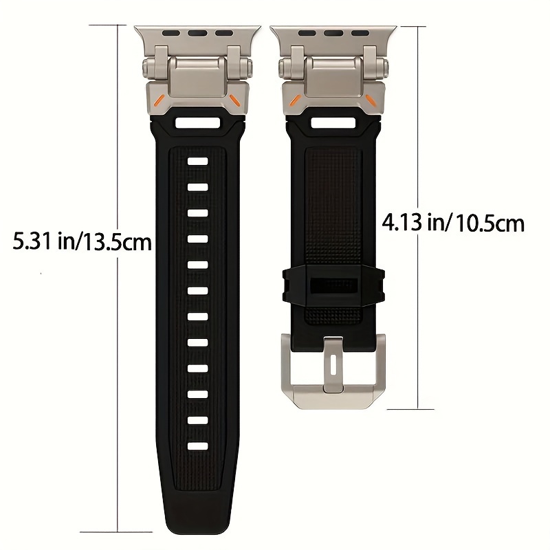 

Suitable For Watch Ultra/ultra2/8/7/6/5/4/3/2/1/se Mechanical Explorer Viton Strap 42mm 44mm 45mm 49mm