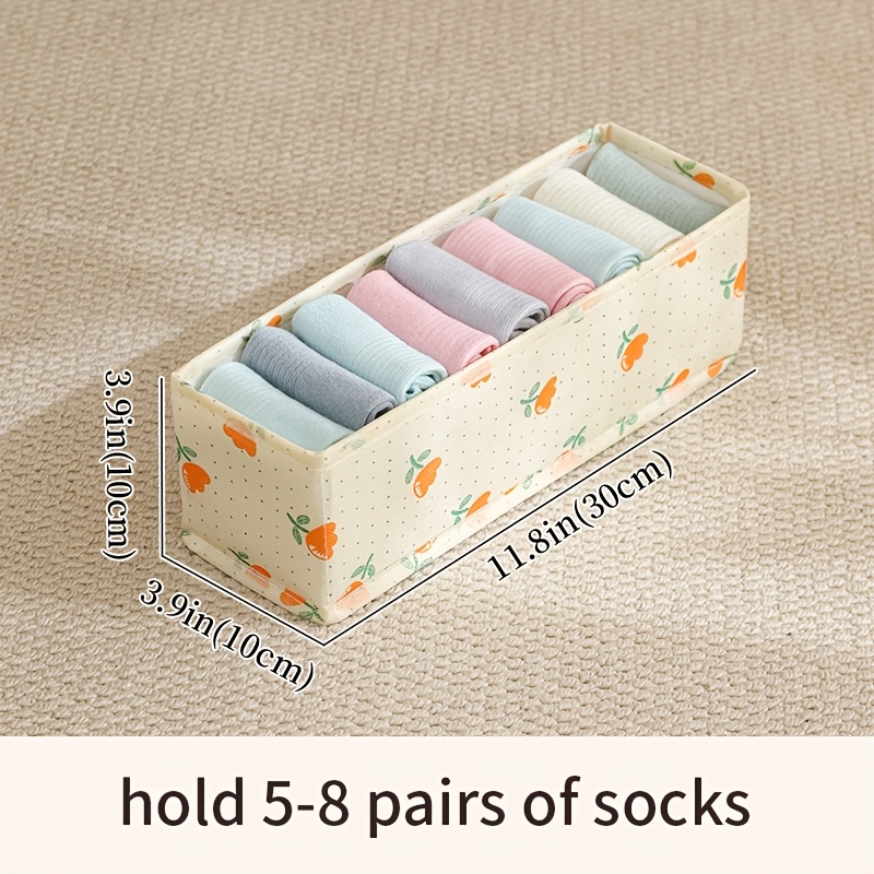 TEMU Non-woven Fabric Underwear Storage Box, Minimalist Style, Washable And Foldable, Ideal For Organizing Jeans, T-shirts, Underwear, Socks; A Home