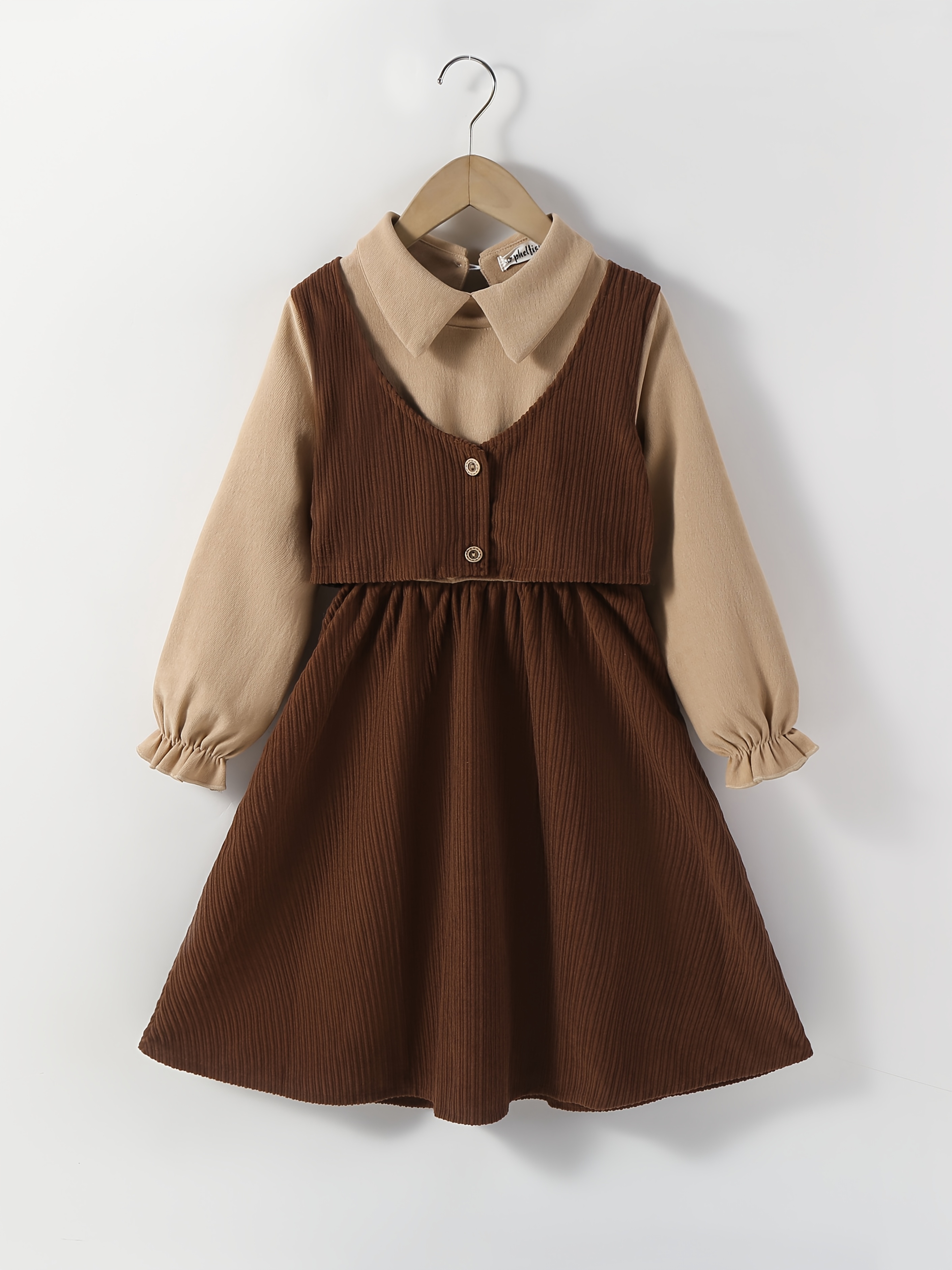 brown dress korean R19 A8 KOREAN APRON DRESS IN GUM WEATHER