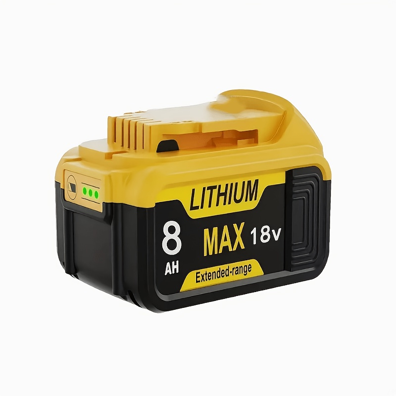 18V 8.0Ah DCB184 Lithium-Ion Replacement Battery for Dewalt 18V XR Power Tools Compatible with DCB180 DCB182 DCB183 DCB200 DCB201
