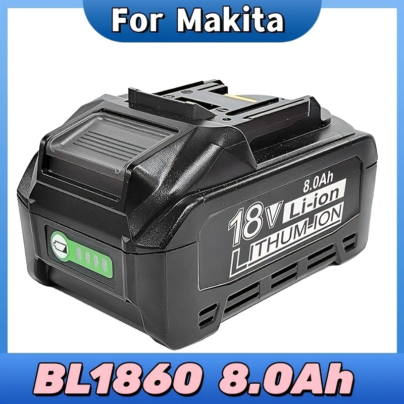 Image of 18v 8.0ah/8000mah Replacement Battery For Makita Battery Compatible Bl1860b Bl1850b Bl1840 Bl1830 Bl1815 Bl1845 Bl1890 Bl1415 Bl1430 Bl1440 Bl1835 194205-3 -400 With Battery
