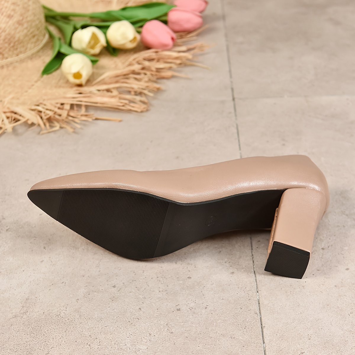 State saffy block sales heel pump