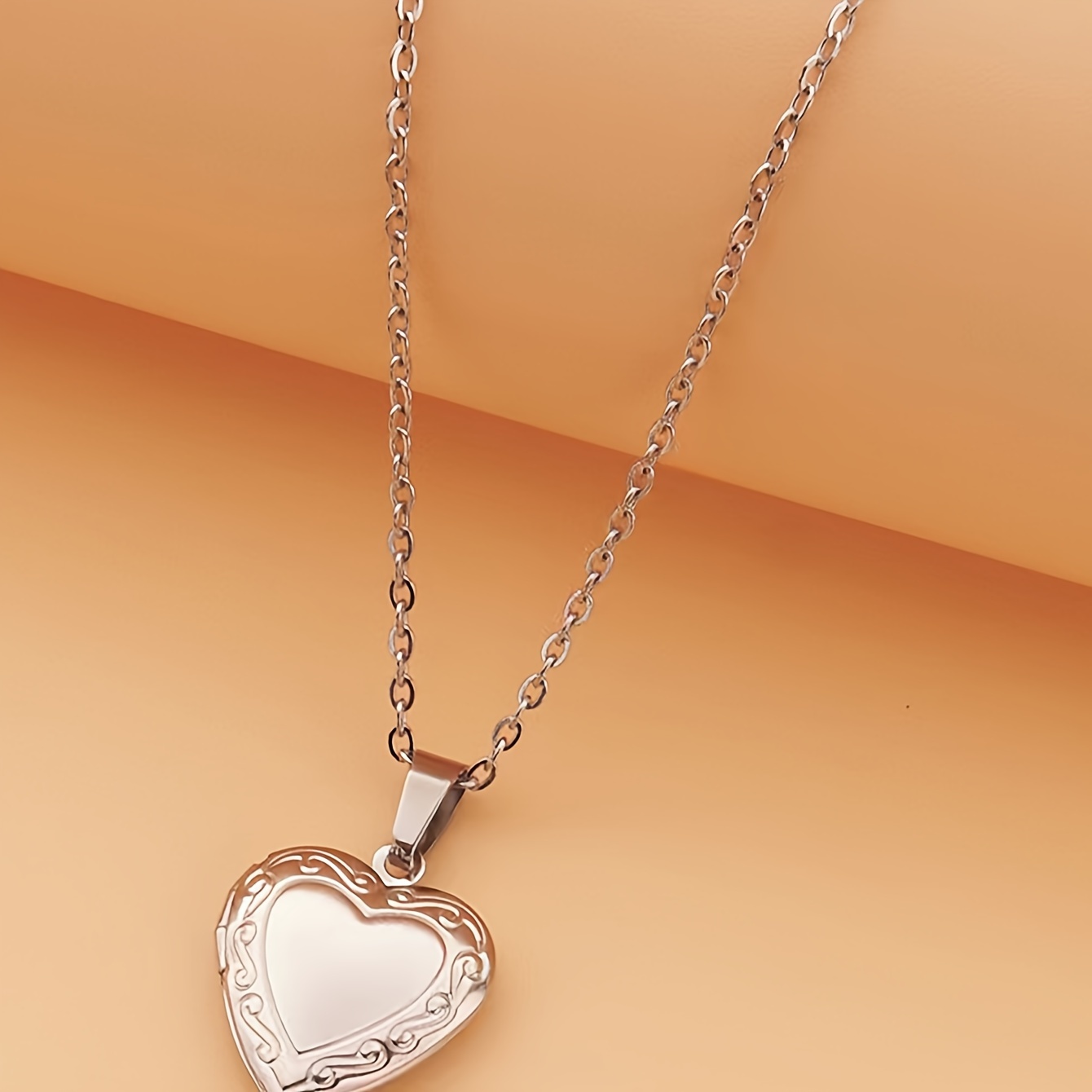 Women's Small Box Pendant Necklace, Openable Design