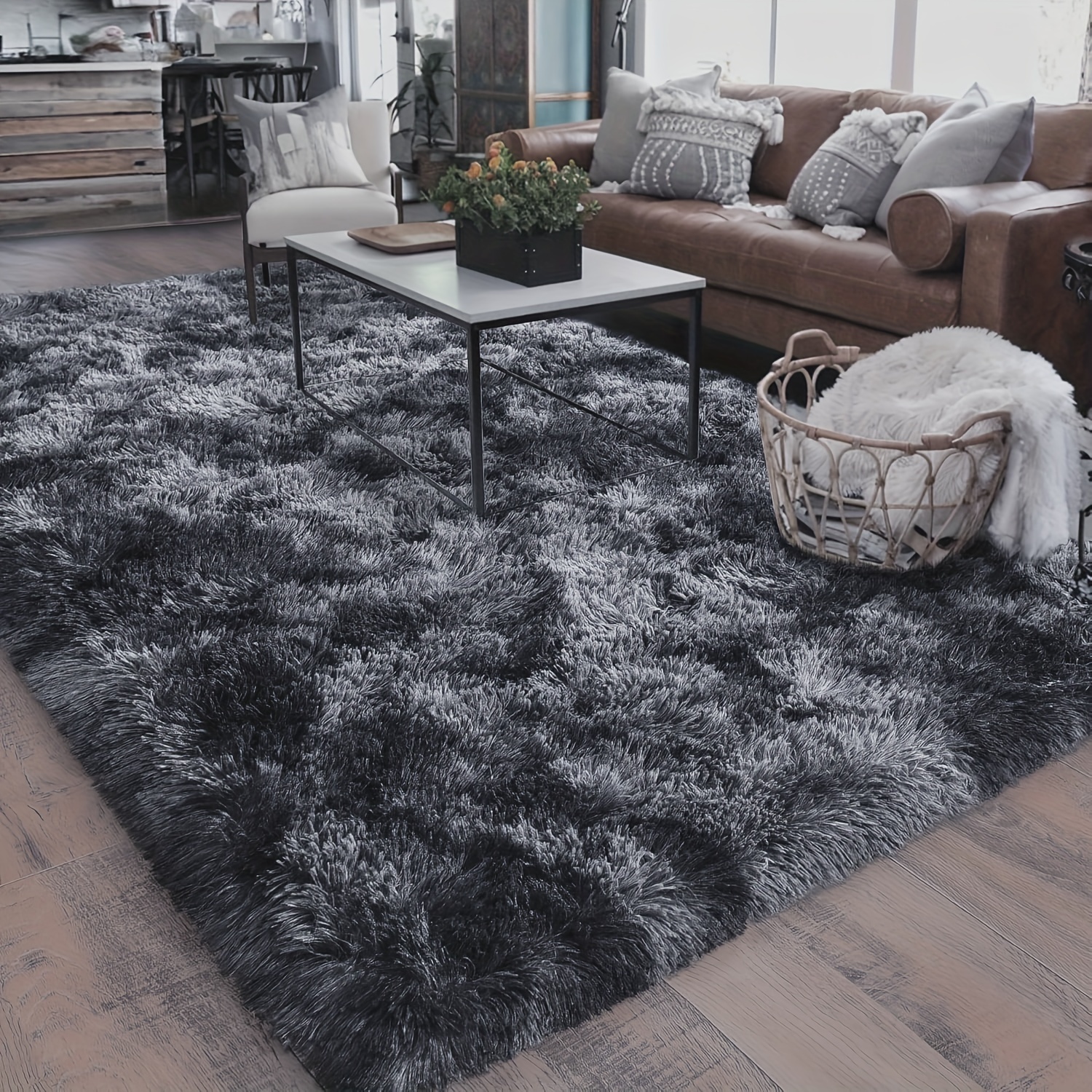 Rond Tapis Salle De Bain Chambre Peluche Antidérapant Mat Absorbant