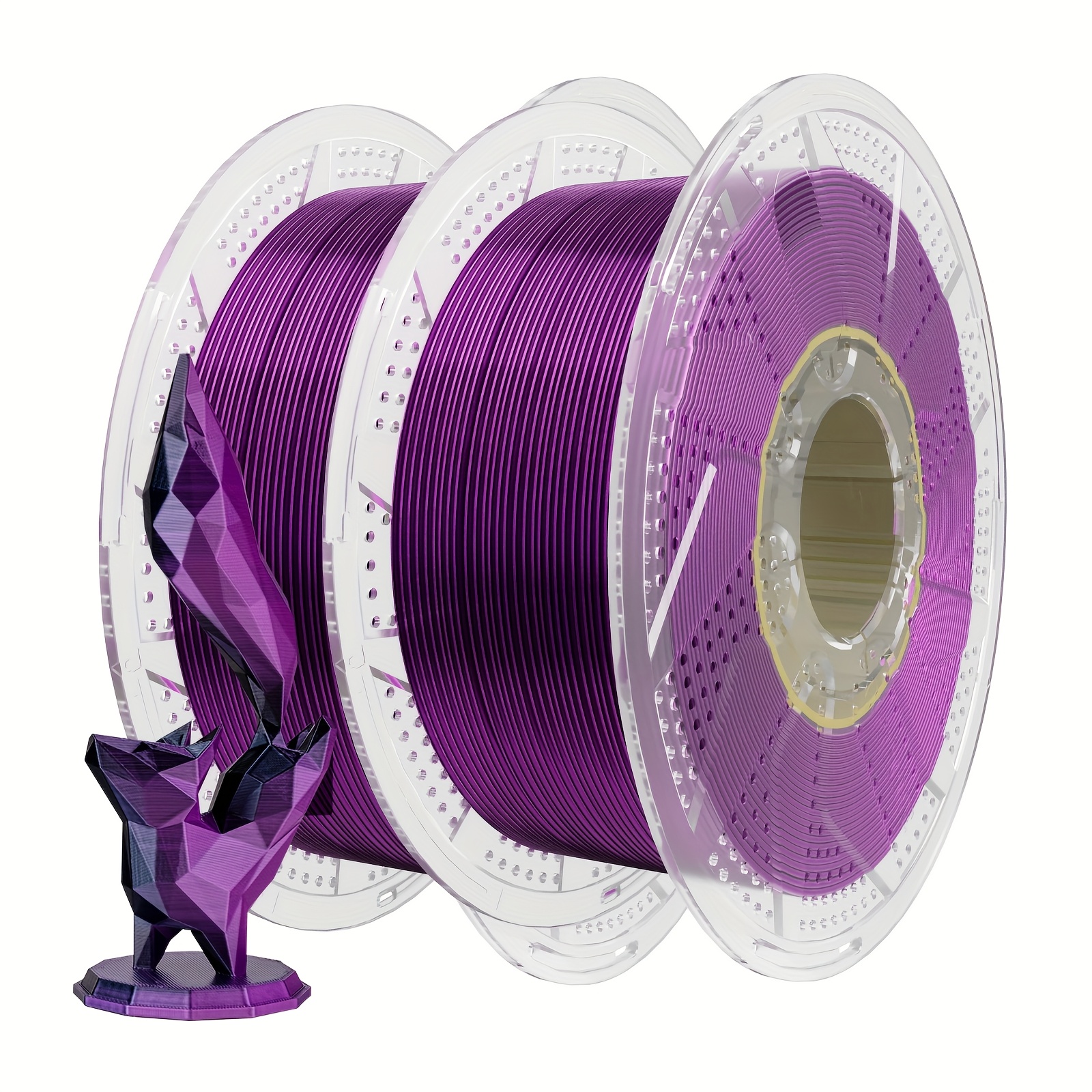 Conjure 2 X 1kg Pla Filament Triple-color 3d Printer, 1.75mm Total 4.4lb Fit Most Fdm Printers Smooth Printing Filament