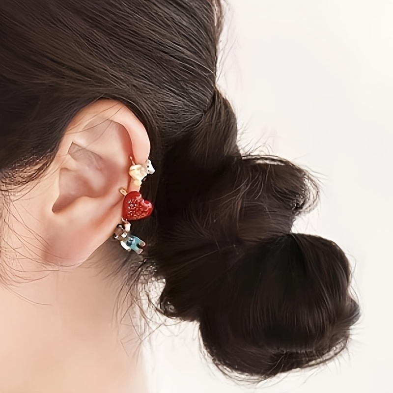 Creative Heart Bear Ear Clip, Sweet Gift