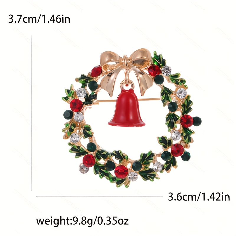 TEMU Broche de Aleación y Esmalte Europeo y Americano para Navidad, Versátil y de Moda, para Hombres y Mujeres, Adorno para Trajes y Cárdigans
