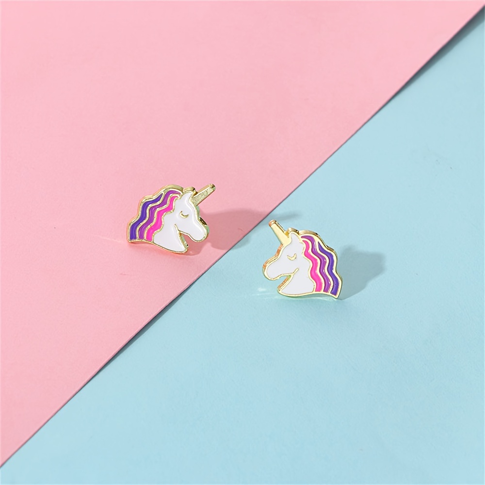 

Cute Unicorn Earrings Enamel Daily Jewelry Gift For ,