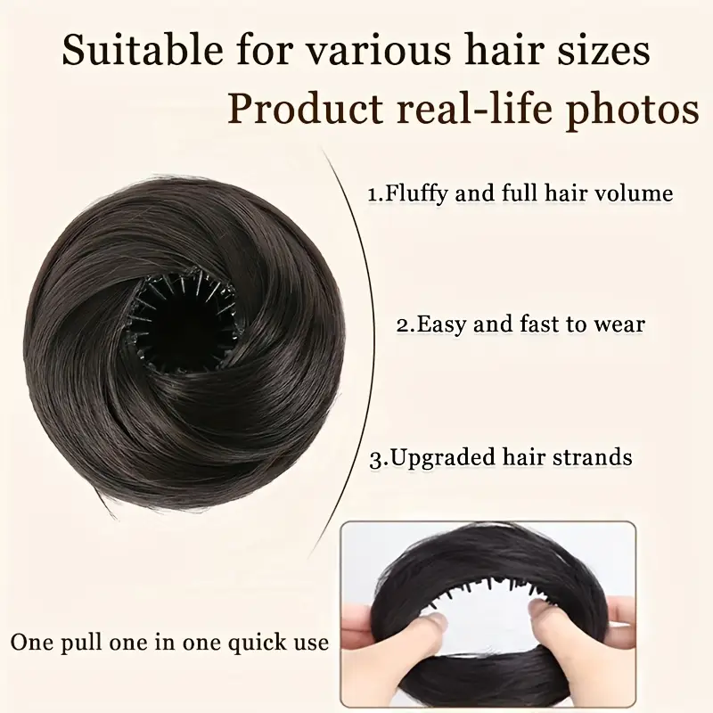 elegant women s magic hair bun maker 4 inch stretchable hair clip accessory high temperature fiber versatile for all hair types   effortless updos stylish updos elegant bun maker     accessories details 7