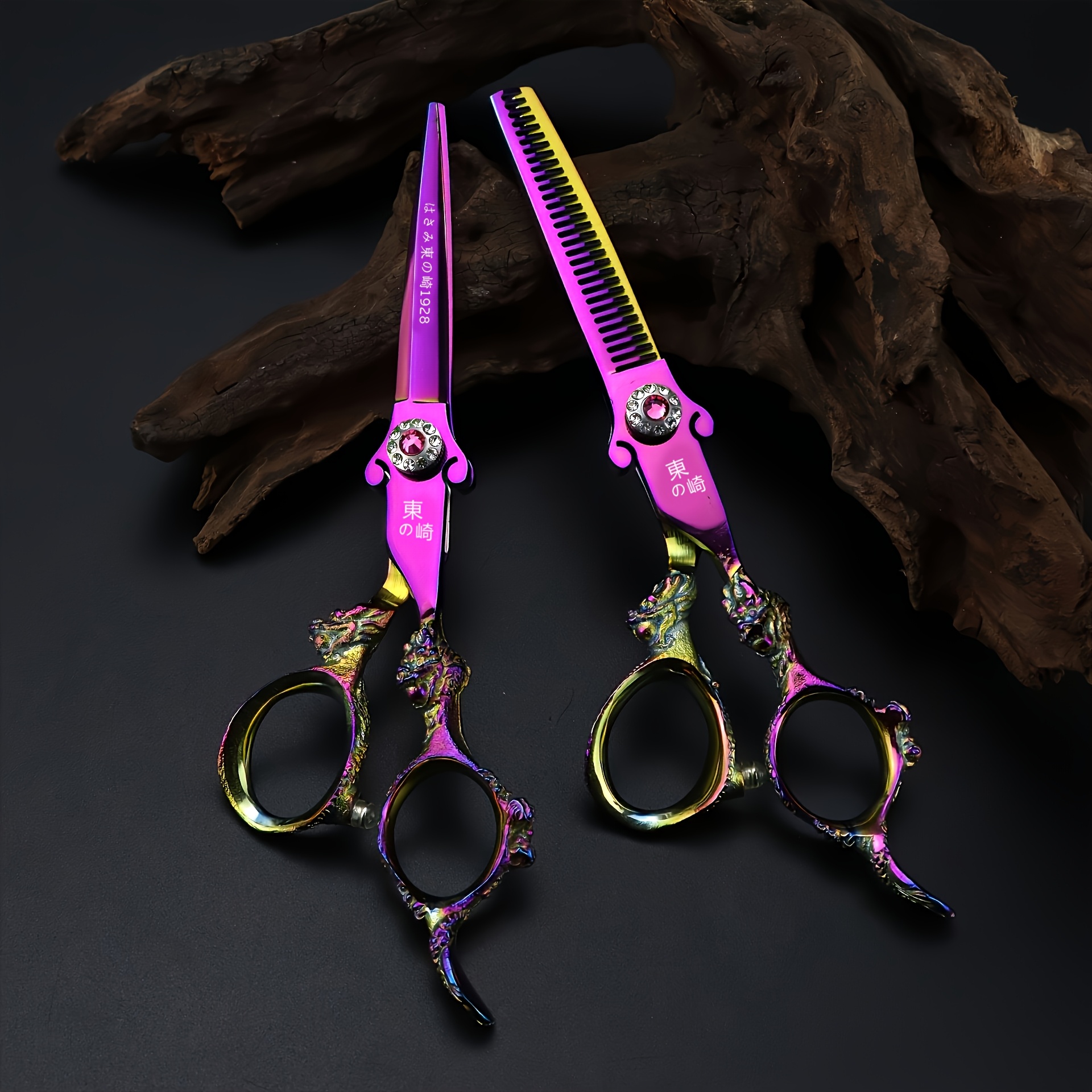 6.0-Inch Color Dragon Handle High-End Hairdressing Scissors