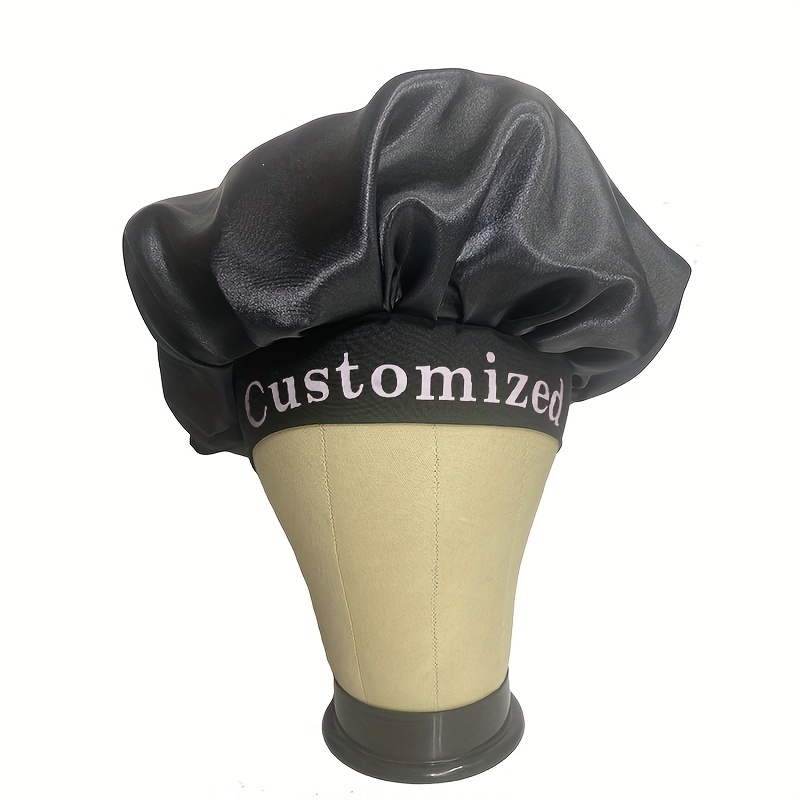TEMU [customized Satin Bonnet] Customized Satin Sleeping Bonnet, Lightweight For Curly Hair, Personalized Satin Sleep Cap - Soft, Wide-brimmed Night