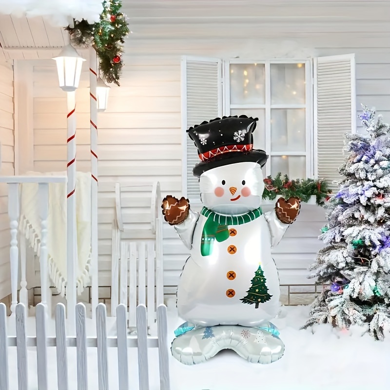 

Giant Standing Snowman Foil Balloon With Christmas Scarf - Perfect For Indoor & Outdoor Holiday Parties, Ideal For Christmas, New Year's & Birthday Celebrations