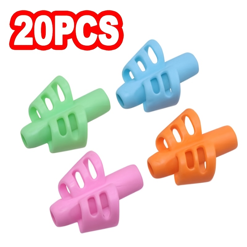 TEMU Lot de 20 stylos d'écriture pour débutants - Entraîneur de crayon ergonomique, outil d'aide à l'écriture confortable et antidérapant, convient