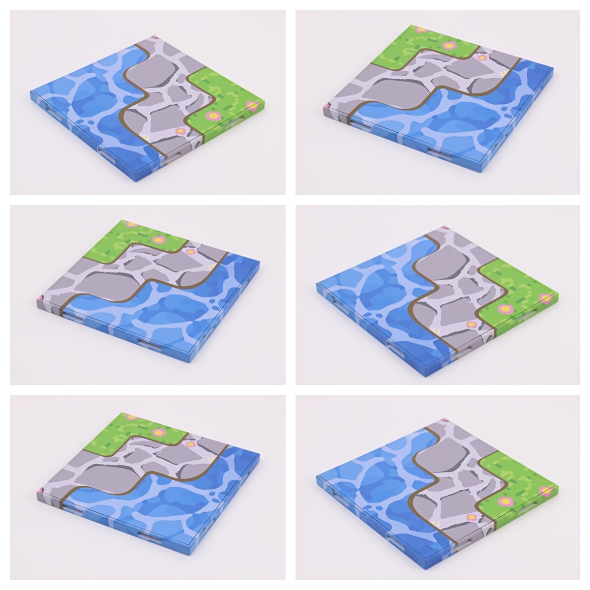 6pcs ABS Material Base Plates for Magnetic Building Blocks