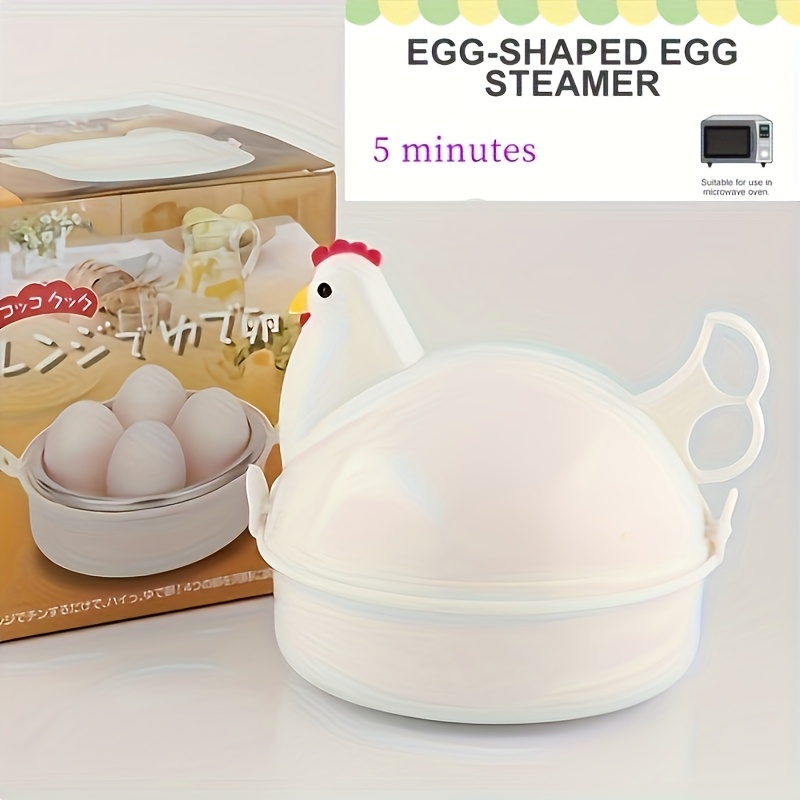 

Aluminum Chicken-shaped Microwave Egg Poacher, 4-cup Boiler Steamer Cookware