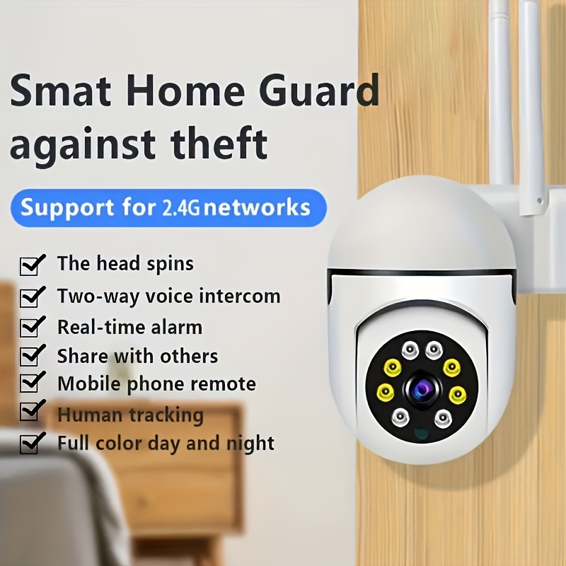 4pcs 1080P/5G Wireless WiFi Camera/color Night Vision/two-way Audio/360-degree Pan/tilt/zoom, AI Motion Tracking And Detection/home Security Monitoring/spotlight, And Alarm/cloud Storage And SD Card Storage.., Property Protection 5 4pcs 1080P/5G Wireless WiFi Camera/color Night Vision/two-way Audio/360-degree Pan/tilt/zoom, AI Motion Tracking And Detection/home Security Monitoring/spotlight, And Alarm/cloud Storage And SD Card Storage.., Property Protection - Image 5