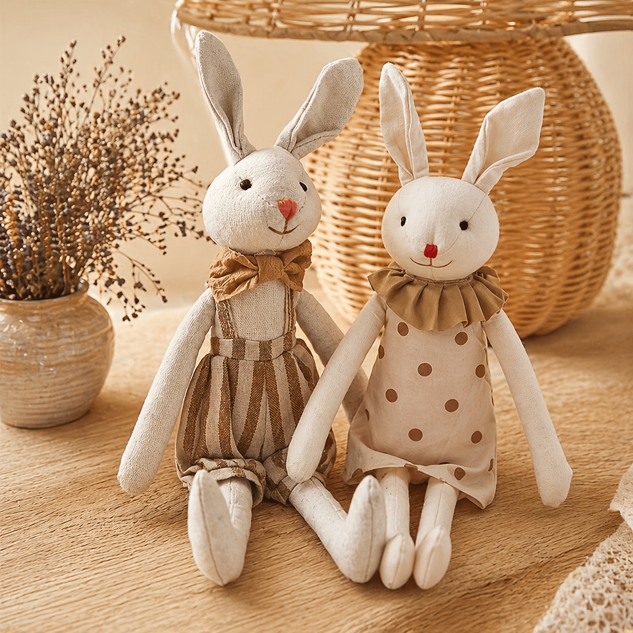 Nordic Style Cute Bunny Doll, Fabric Simulation Animal Toy