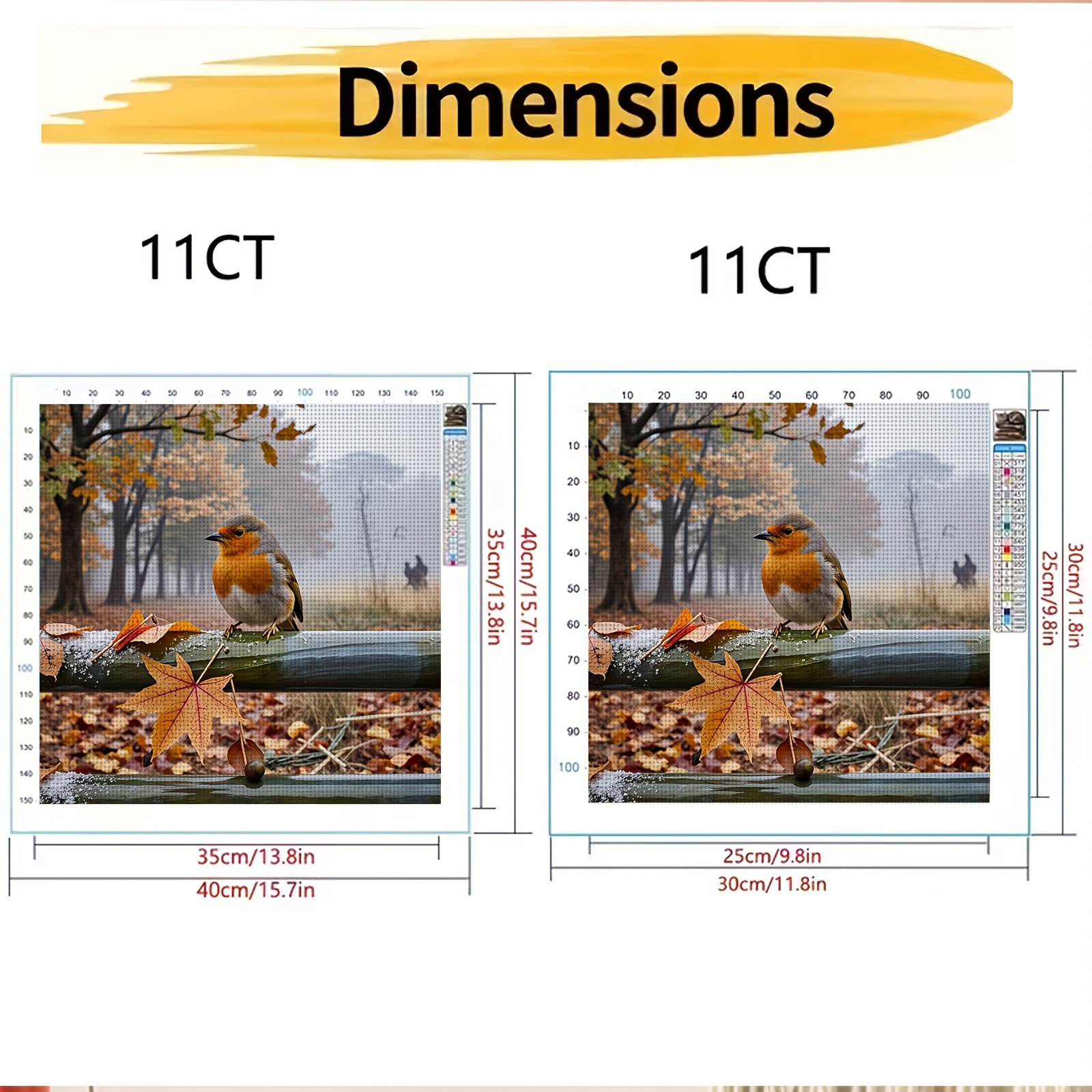 11CT Printed Cross Stitch DIY Kit for Adult Beginners