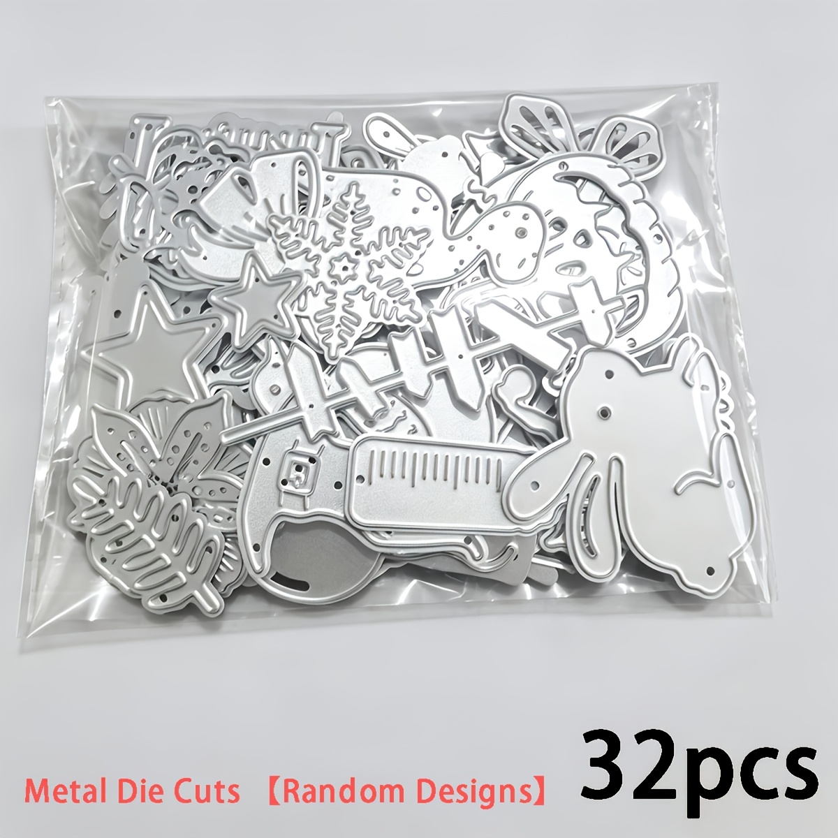 TEMU Random Pattern Metal Cutting Dies, Flower, , Rabbit, Lace Border Cutting Die Set, 8, 16, Or 32pcs (random Style), For Scrapbooking, Card Making,