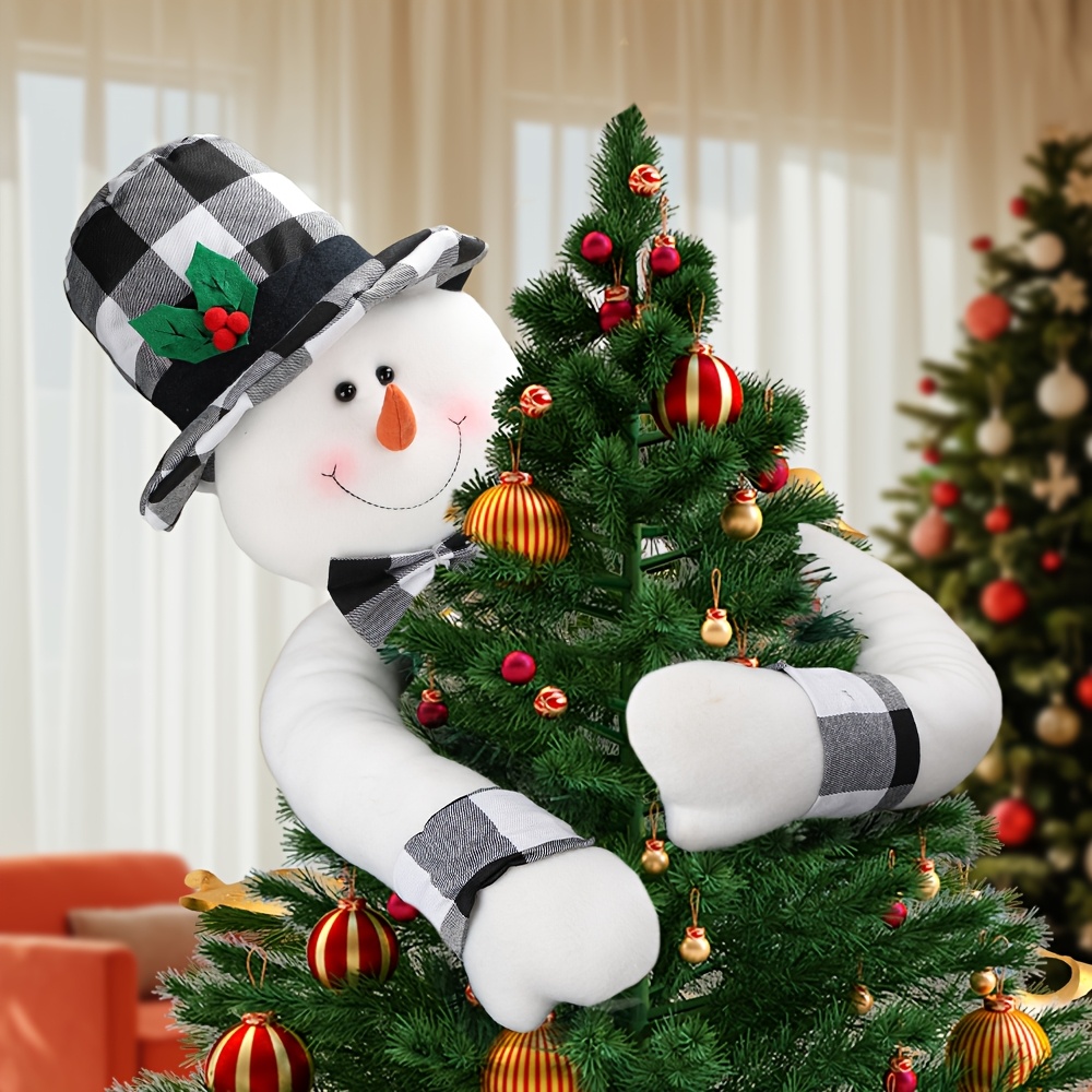 TEMU 1pc Christmas Decoration - Large Santa Snowman Star - Christmas Tree Topper Decoration - Figurine Decoration Suitable For Christmas Holiday