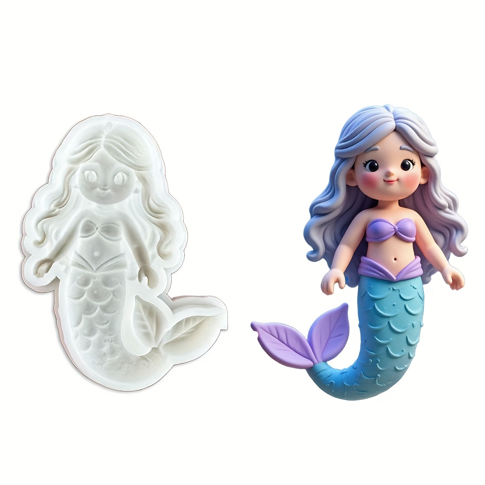 Mermaid Fondant Baking Silicone Mold Stencils, Baking Mold