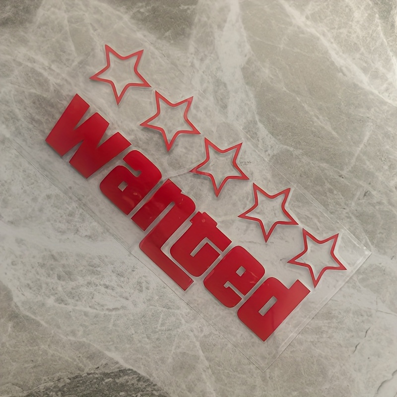 1pc Car Sticker; Bumper Decal; Edition Wanted Car Window And Bumper Sticker - Waterproof Vinyl Decal