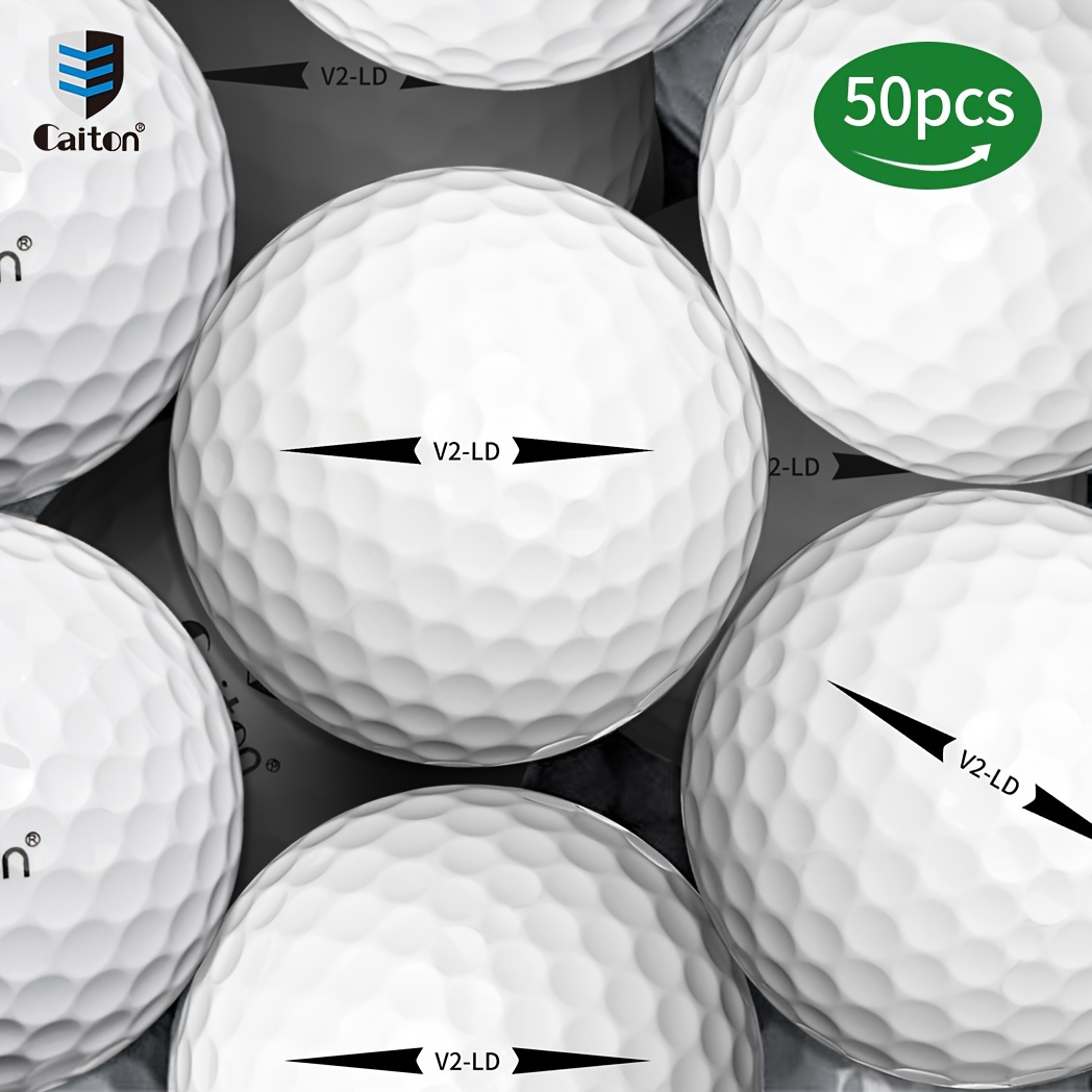 

Brand New Caiton Two-layer Long Distance Golf Balls, 50 Pcs - Affordable And , Practice And Casual Play