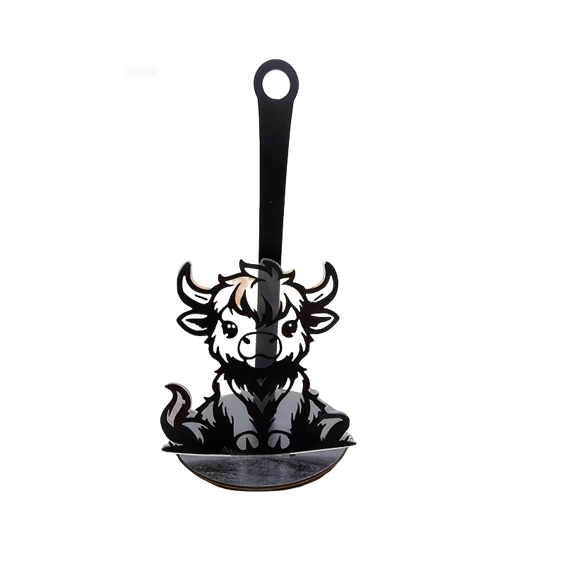 A Highland Cow Toilet Paper Holder, Exquisite Highland Cow Ready-to-use Paper Roll Holder, Bathroom And Kitchen Decor, Suitable For Bathroom, Dining Table, Bedroom, And Rustic Home Decoration