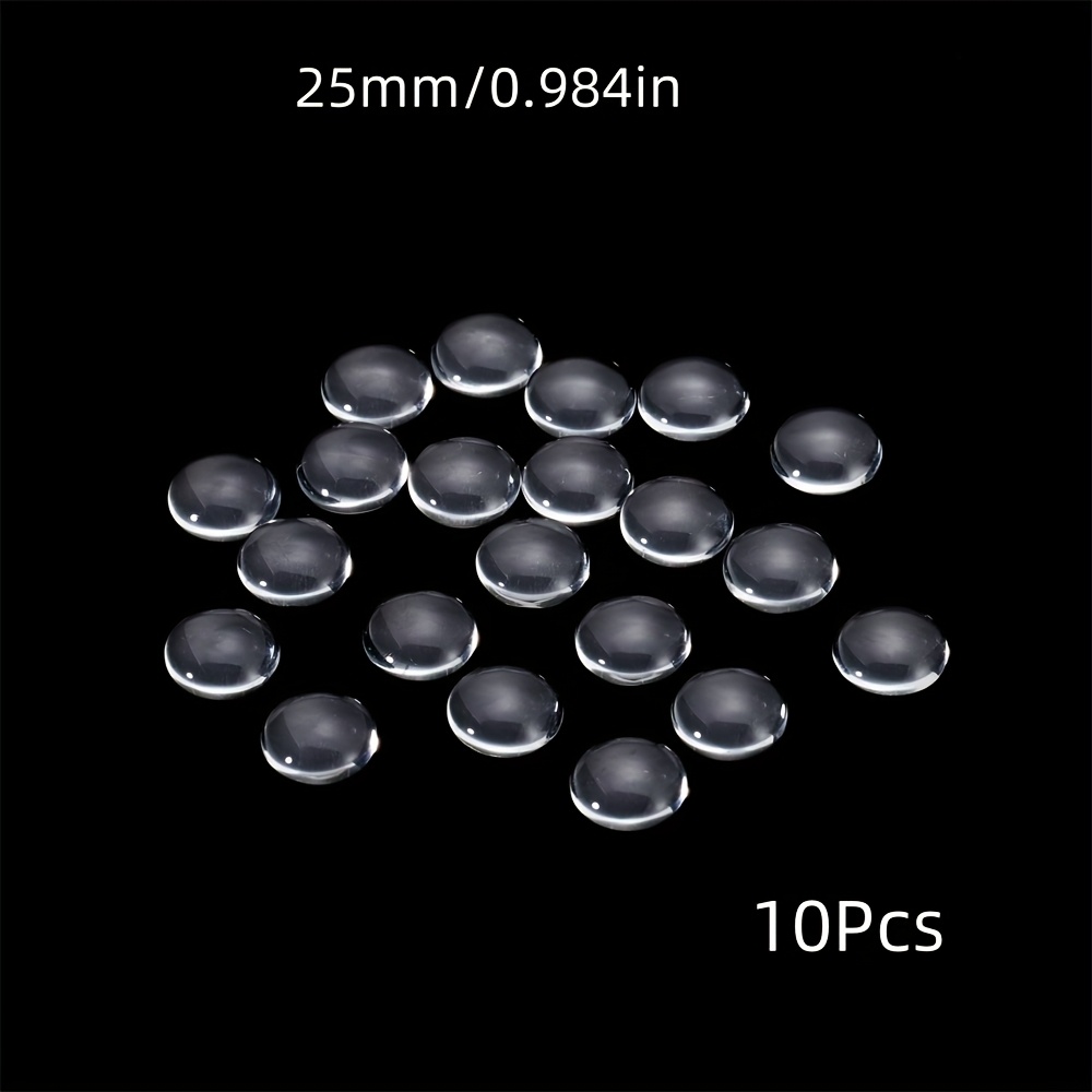 Image of 5-50pcs 6-40mm Transparent Glass Cabochons For Diy Cameo Pendants Photo Jewelry Decorative Craft Supplies