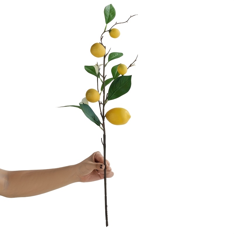 TEMU 1pc Artificial Fake Flower With Stems And Green Leaves, 22.83 Inches, 5 Heads, Suitable For Living Room, Kitchen, Dining Table, Room, Office,