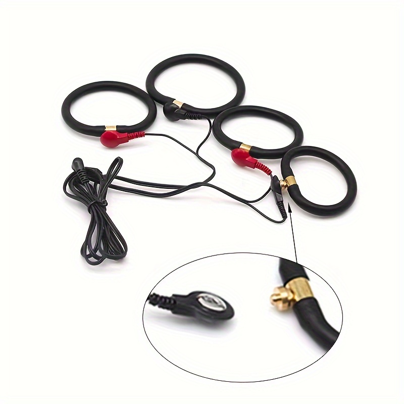 1 Set Of Mens Electric Shock Penis Ring Safe Comfy Stimulation Sexy Erogenous Masturbating 8012