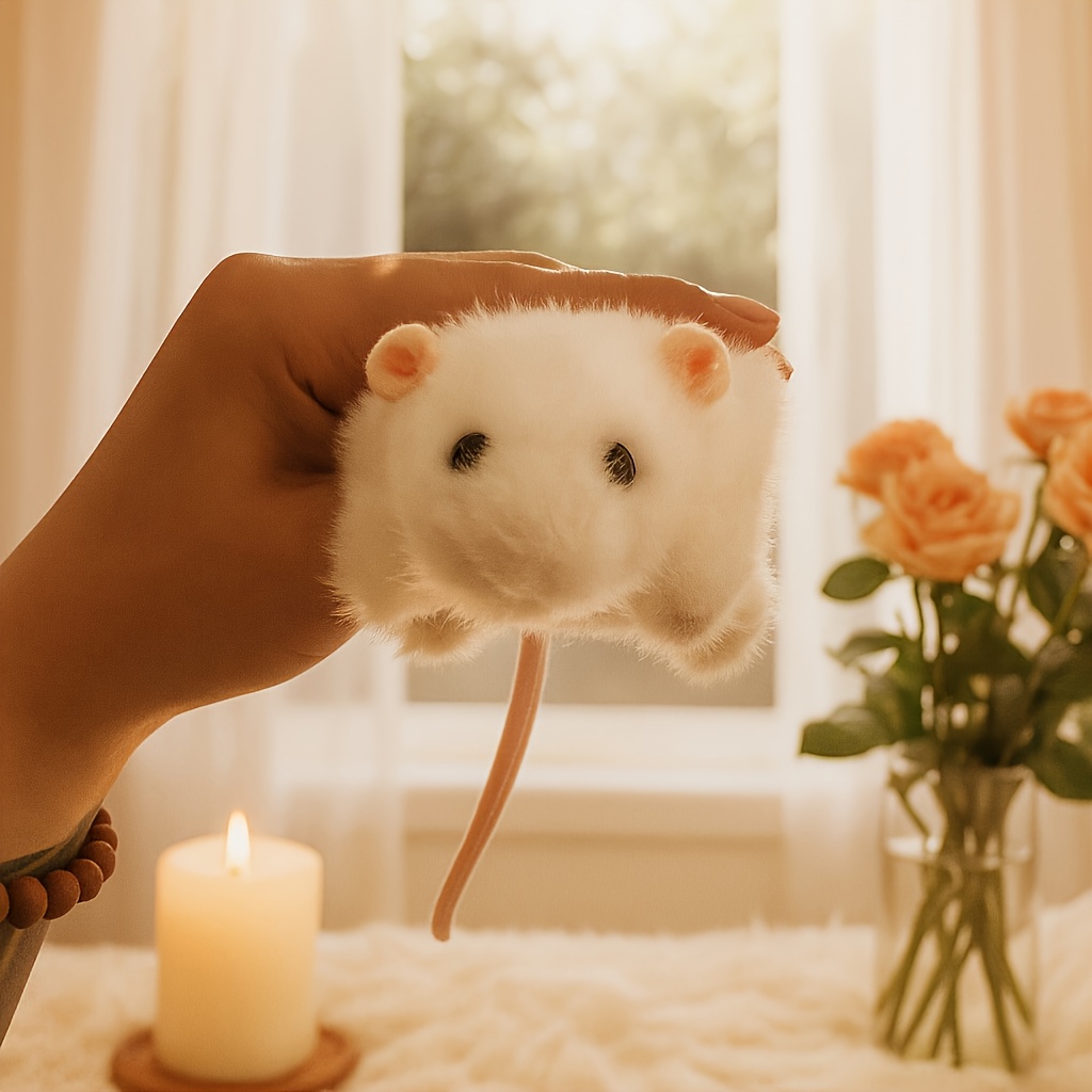 Image of 1pc Cute Mouse Plush Toy - Lifelike Plush Mouse, Suitable For Gifts And Decoration, Soft Stuffed Toy For Children And Collectors
