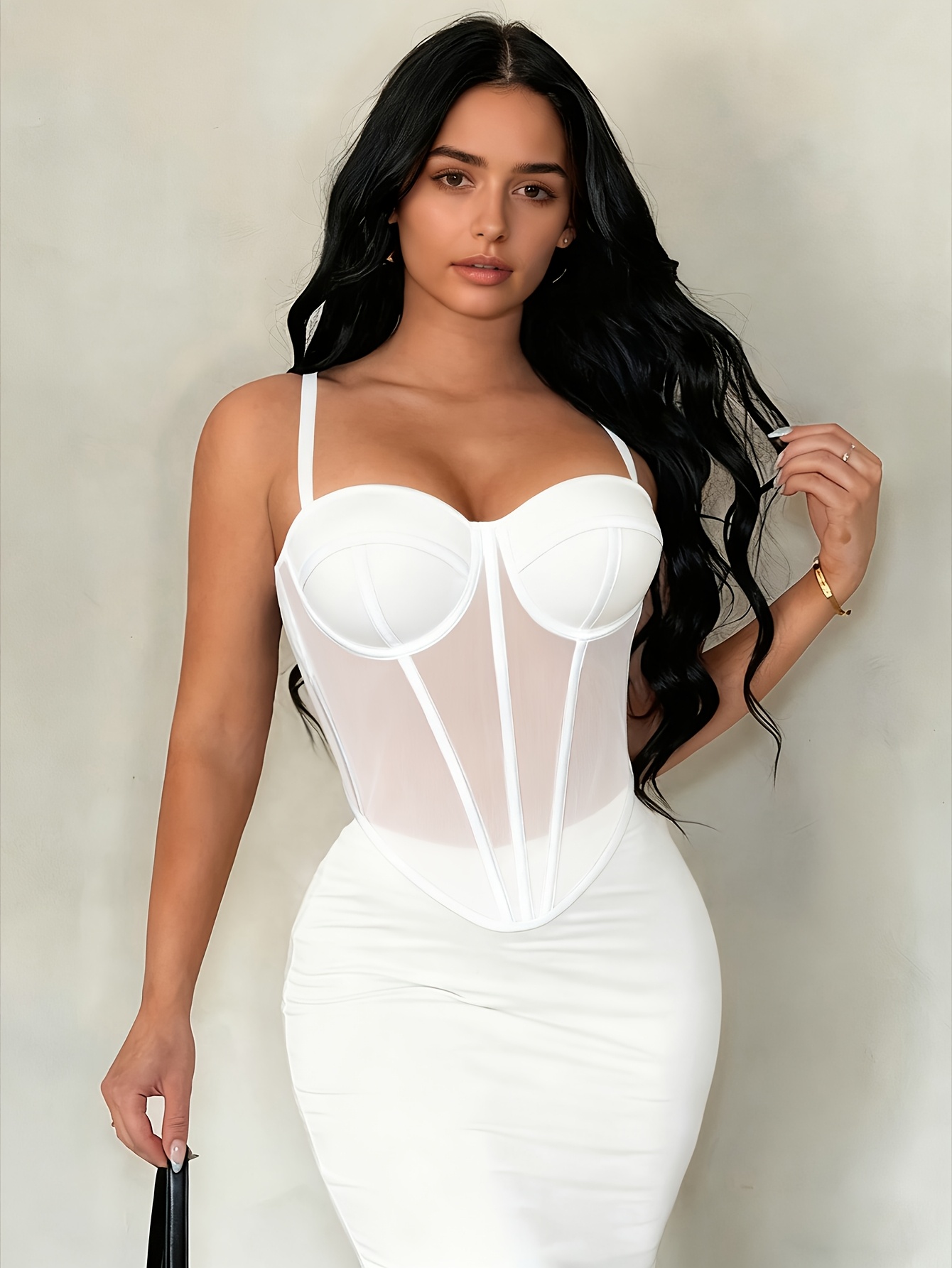 sachin and babi light blue dress Plus Size Low Back Strapless Bra