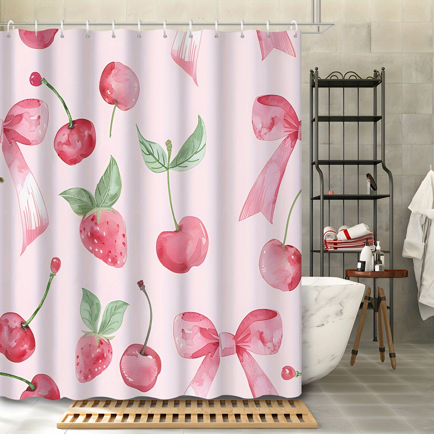 

& Shower Curtain, Polyester Bath Curtain 12 , , Top, Pattern - Bathroom